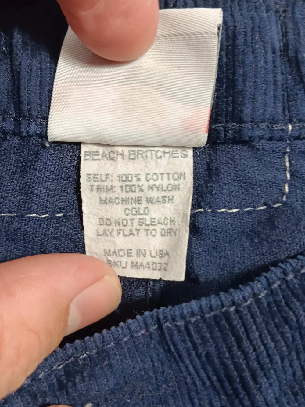 Birdwell Beach Britches Shorts Mens 36 Blue Classic Corduroy 5